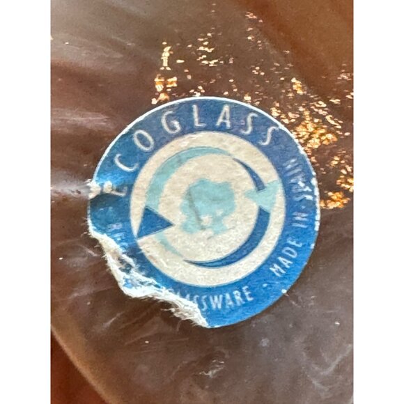 Vintage Ecoglass Spain Hand-Blown Swirled Glass Marble Vase - Picture 8 of 10